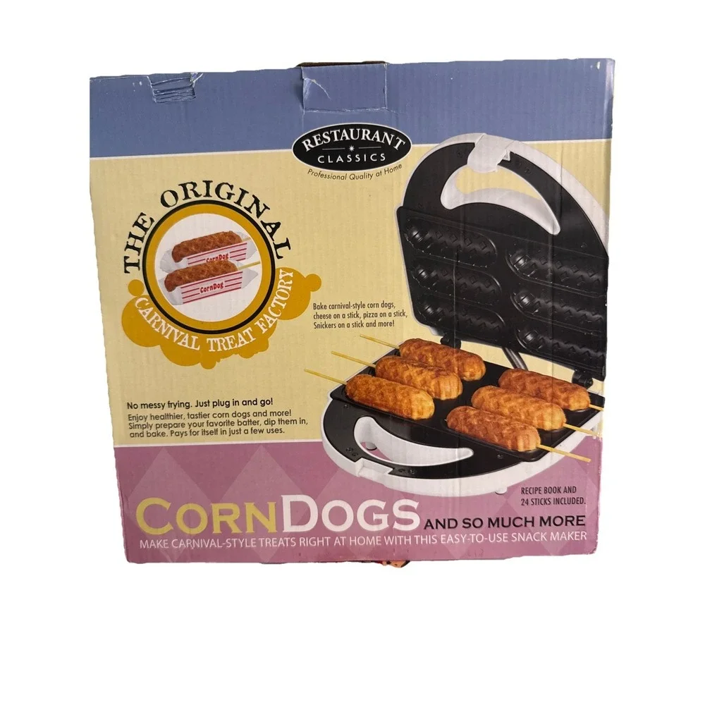 Corn Dog Waffle Maker The Original Carnival‎ Treat Factory No-Fry Snack Machine